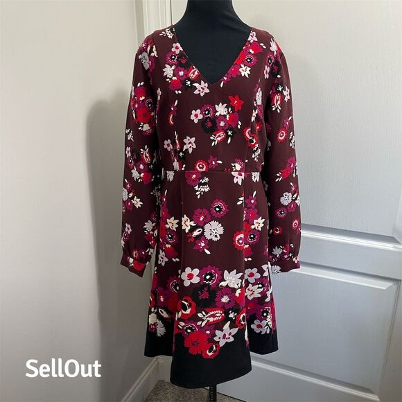 Ann Taylor Dresses & Skirts - Ann Taylor Women's Floral Fit & Flare Knee Length Dress Size 6 Multicolor